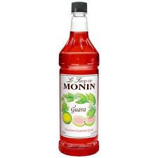Monin Candied Guava Flavoured Syrup, Plastic Bottle (1 Ltr, Pack Of 4)