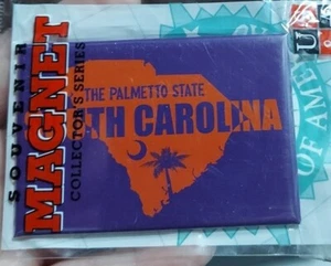 Purple SOUTH CAROLINA Souvenir Fridge Magnet - Picture 1 of 6