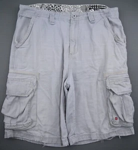 Men's Quiksilver Canvas Cargo Shorts Distressed Gray Size 33 - Picture 1 of 12