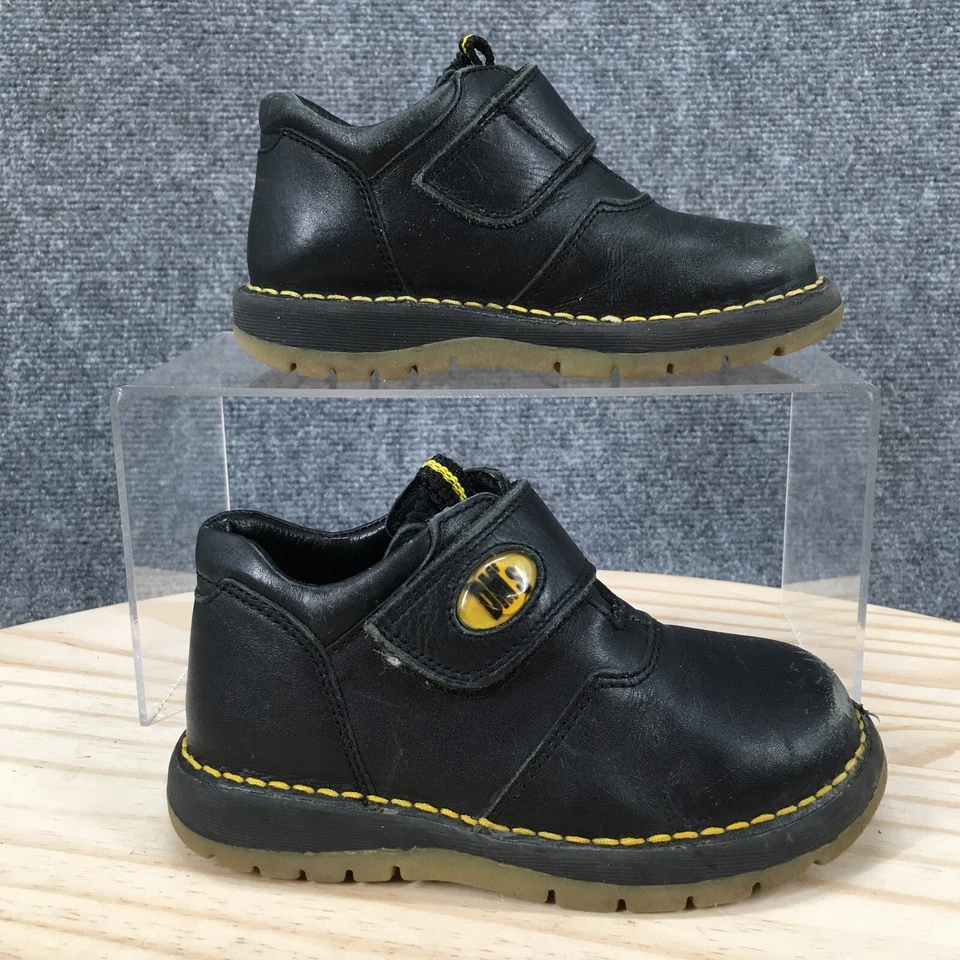Dr. Martens Botas Niños 8 Botín Negro Gancho y Lazo Informal Puntera Redonda Foto 1 de 4