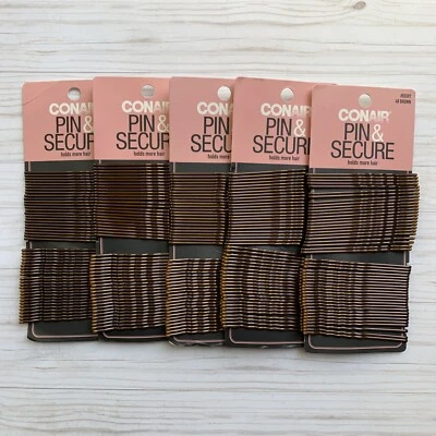 Lot Of 5: 48 Conair Brown Pin & Secure Extra Long Bobby Pins (Total Of 240 Pcs) - Image 1 of 4