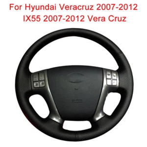 Customized DIY Car Steering Wheel Cover For Hyundai Veracruz Cruz Leather Braid - Picture 1 of 6