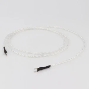 3 Cores Braid 5N Silver-plate Ground Wire Audio Cable with Rhodium Plated Y Plug - Picture 1 of 6
