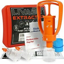 LIVABIT Snake Bite Kit Bee Sting Kit Emergency First Aid Venom Extractor Suction