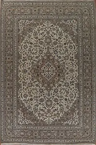 Vintage Ivory Floral Traditional 10x13 Area Rug Handmade Wool Oriental Carpet - Picture 1 of 12