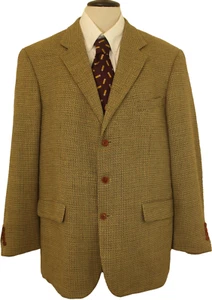 NAUTICA MENS 46" LONG GREEN TWEED JACKET - Picture 1 of 17