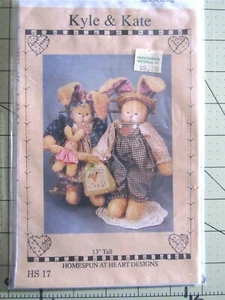 "Kyle & Kate" by Homespun At Heart Designs Sewing Pattern 13" Bunnies - Picture 1 of 2