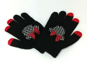 Disney Minnie Mouse Knit Mittens Girls Gloves One Size Cold Weather Fall Winter - Picture 1 of 2