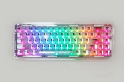 MonstaGear Aqua 67 RGB Hot Swap Mechanical Custom Wired Transparent Keyboard - Image 1 of 4