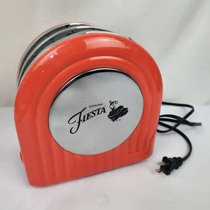 FIesta Ware 2-Slice Bread Electric Toaster TS-2012 Retired Persimmon Works! - Picture 1 of 9