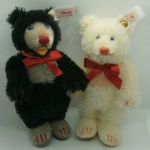 limitierte STEIFF Miniatur Teddys / Teddybären LITTLE BLACKEY & LITTLE WHITEY - Bild 1 von 5
