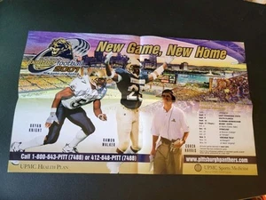 Pittsburgh Panthers Football 2001 Season Schedule Poster - Picture 1 of 4