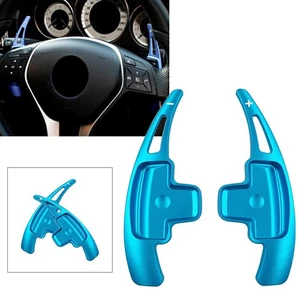 Steering Wheel Paddle Shift Extension For Mercedes-Benz A B E R M GLK SLK Blue - Picture 1 of 7