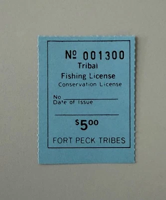 Estampilla de pesca para juegos Fort Peck Indian Reservation 1978 - FP# 10 Foto 1 de 2