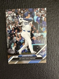 Tarjeta Shohei Ohtani 2024 Topps Now WS-2 Dodgers Platinum Member Parallel - Imagen 1 de 2