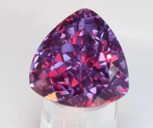 18 CT+ Natural Flawless Montana Purple Pink Sapphire Trillion Cut Loose Gemstone - Picture 1 of 6
