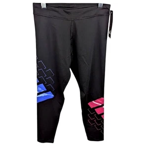 Adidas Girls AEROREADY Badge of Sport Graphic Tights Size L 14 Black Multi - Picture 1 of 5