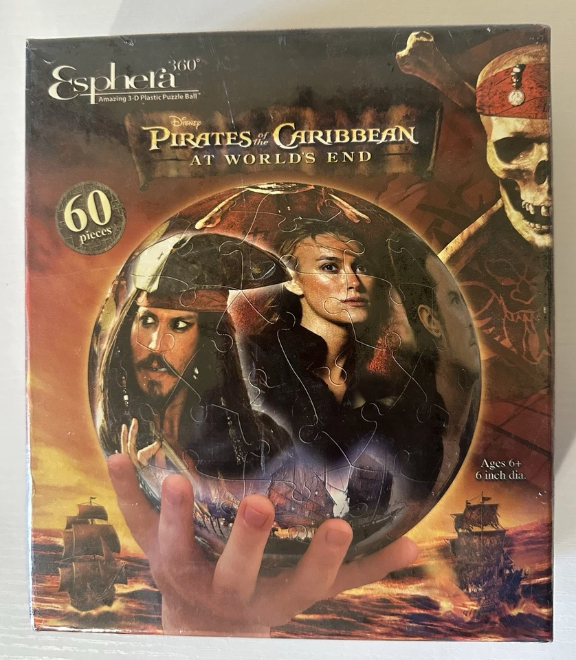 Disney Piratas del Caribe 3D Puzzle Bola 60 Piezas Esphera De Colección Sellado Foto 1 de 4