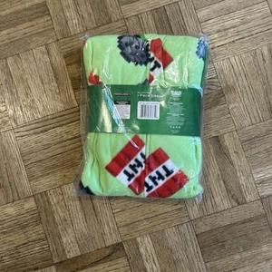 Minecraft Creeper Boys 1 Pc Flannel Pajama Sleeper Zip Up Green Size 6/7 - Picture 1 of 3