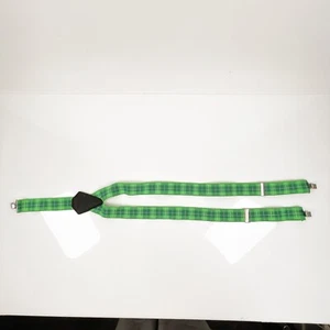 St. Patrick's Day Green Plaid Suspenders Fun Costume Halloween Irish - Picture 1 of 7