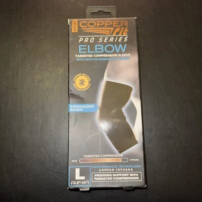 Copper Fit Pro Series Elbow Sleeve Large BLACK New - Image 1 of 3