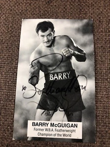 Barry McGuigan World Champion Boxer Boxing Original Hand Signed Photo Card - Picture 1 of 11