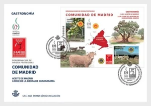 spain 2025 espagne gastronomy Protected Designations Origin olive Veal ms2v FDC - Picture 1 of 1
