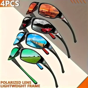 Confezione 4 Occhiali Da Sole Polarizzati Uomo Donna Sport, Outdoor E Tempo Libero Viaggio - Foto 1 di 7