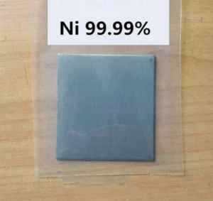 Pure Nickel Metal Thin Sheet Plate 1mm x 100mm x 100mm Electroplating Anode NICE - Picture 1 of 5