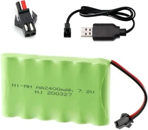 Batteria Ni-MH da 7,2 V 2400 mAh per auto radiocomandate e droni | Cavo di ri... - Imagen 1 de 8