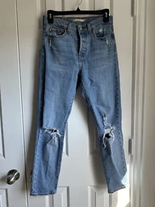 NWOT Levi's Wedgie Jeans Size 26 Distressed Premium Denim Women's - Picture 1 of 17