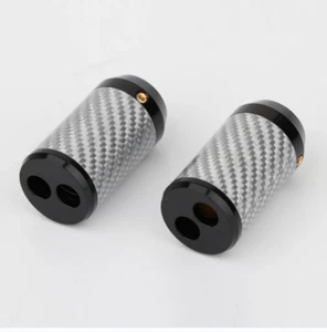 2PCS Altoparlante Audio RCA Cavo Y Sdoppiatore Fibra di Carbonio Guscio Pantaloni Stivali Filo HiFi - Foto 1 di 10