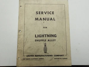 United: Lightning Shuffle Alley - Service Manual - Bild 1 von 1