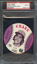 1976 CRANE POTATO CHIPS DISCS MIKE TYSON POTATO CHIPS DISCS PSA MINT 9