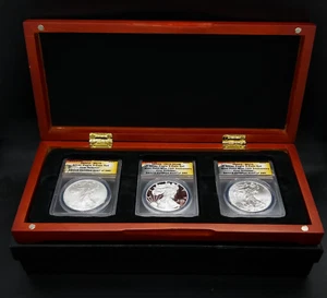 Genuine 2013 American Silver Eagle $1 ANACS 3 - Coin Set First Release #137/380 - Picture 1 of 3