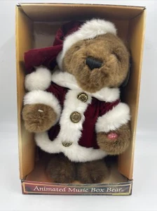 Dan Dee Animated Music Box Christmas Bear - Precious Presents - Picture 1 of 3