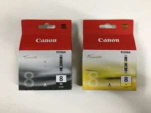 2 cartucce inchiostro originali Canon CLI-8 Black/Ellow fattura - Foto 1 di 3