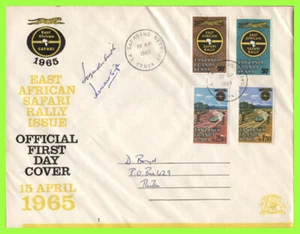 K.U.T. 1965 East African Safari set First Day Cover, Safari HQ Cancel, signed by - Picture 1 of 1