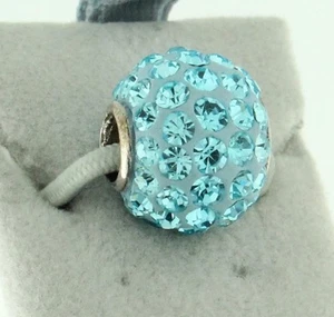 Silverado Bling Razzle Dazzle Blue Swarovski Crystal Bead Charm - Picture 1 of 1