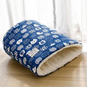Cartoon Cat Bed Basket Thicken Plush Puppy Kennel For Cat Puppy - Picture 1 of 21