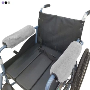 2pcs Wheelchair Armrest Covers Soft Armrest Cushion Pad Pressure Relief Gray - Picture 1 of 6