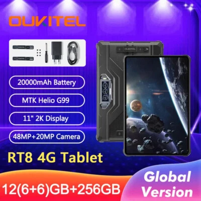 Oukitel RT8 4G Tablet Rugged IP68 20000mAh 48MP 256GB Quad Core 11'' 2K Display - Image 1 of 4