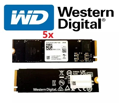 5X Western Digital WD HD SOLID STATE M.2 2280 256GB PCIe 4.0 BULK NVMe SN740 - Immagine 1 di 3
