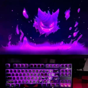 Pokémon Gengar Illuminated Mechanical Keyboard Keycap PBT Simple Cross Keyboard - Picture 1 of 9
