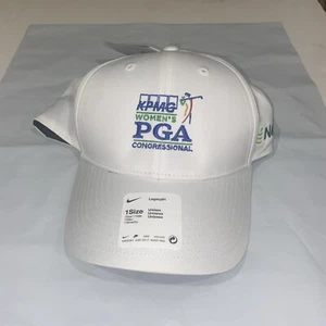 KPMG Adult Unisex PGA Nike Cap New Tags Congressional White Golf Dri-fit - Picture 1 of 9