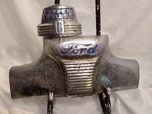 1947-1948 FORD Deluxe Coupe HOOD GRILL EMBLEM VINTAGE OEM + Super Deluxe 8 - Picture 1 of 7