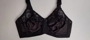 VINTAGE ILGWU CARNIVAL 36C BLACK GIVE 'N TAKE 065 BRA 3 PART CUP - Picture 1 of 14