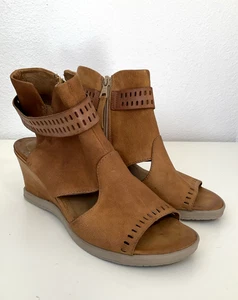 Sandalias de cuña con recorte de cuero Miz Mooz Brianne en trigo talla 39 EU, 8,5 - 9 EE. UU. - Imagen 1 de 12