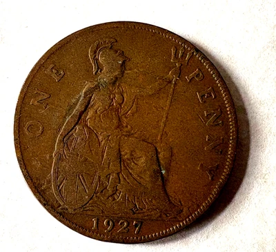1927 Great Britain George V Large Cent - F/VF - FREE SHIPPING! - Image 1 of 2