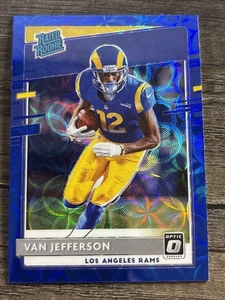 Panini Donruss Optic 2020 - Clasificado Rookies Van Jefferson #176 mira telescópica azul Prizm RC - Imagen 1 de 2